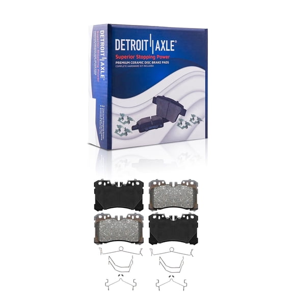 Detroit Axle - Front Ceramic Brake Pads with Hardware Replacement for Lexus LS460 LS500 LS500h LS600h Toyota Mirai - 2pc Set