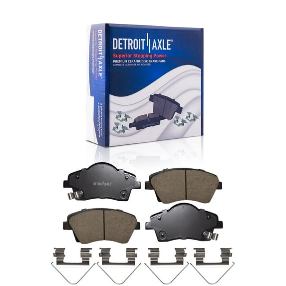 Detroit Axle - Front Ceramic Brake Pads with Hardware Replacement for Volvo 2019-2025 XC40