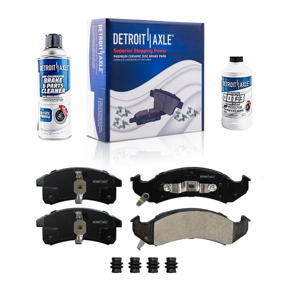 Detroit Axle - Front Ceramic Brake Pads for Buick Park Avenue LeSabre Cadillac DeVille Eldorado Seville Chevy Camaro Pontiac Trans Sport Olds 98 LSS Aurora Replacement