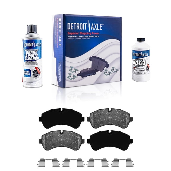 Detroit Axle - Front Brake Pads for Volkswagen Crafter Van Dodge Freightliner Mercedes-Benz Sprinter 3500 Ceramic Brake Pads with Hardware