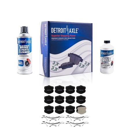 Detroit Axle - Front Ceramic Pads w/ Hardware Replacement for 2006-2008 Chevrolet Corvette - V8 7.0L Models ONLY - 4pc Set