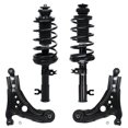 thumbnail image 1 of Detroit Axle - Front Coil Spring and Ready Struts + Front Lower Control Arm w/Ball Joint Assembly for Chevrolet Aveo Aveo5 Pontiac Wave G3 - 4pc Set Fits select: 2005-2008 CHEVROLET AVEO BASE/LS, 1 of 6
