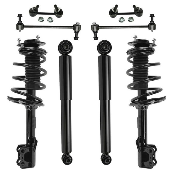 Detroit Axle - Front Coil Spring Struts Rear Shocks Sway Bars Suspension Kit Replacement for 2010-2015 Lexus RX350 RX450h - 8pc Set