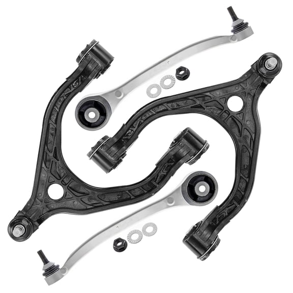 Detroit Axle - Front Control Arms for 2016-2024 Tesla Model X, 2017 2018 2019 2020 2021 2022 2023 Upper and Lower Forward Control Arms w/ Ball Joints Replacement