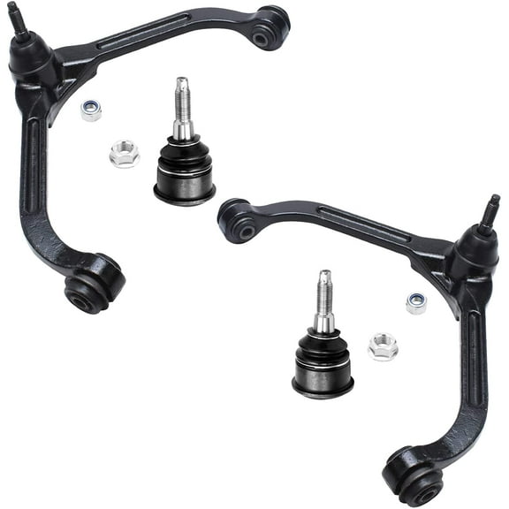 Detroit Axle - Front Control Arms Ball Joints for 2002 2003 2004 Jeep Liberty, 2 Upper Control Arms with Ball Joints 2 Lower Ball Joints Replacement