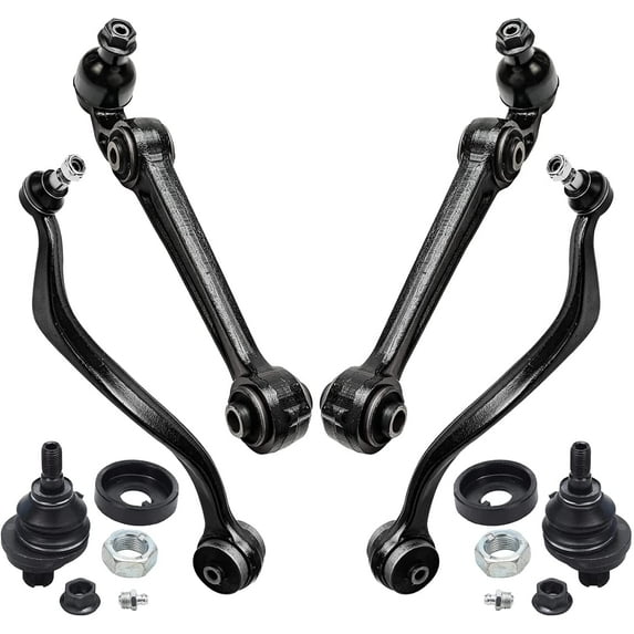 Detroit Axle - Front Control Arms Kit for 07-12 Ford Fusion Lincoln MKZ, 2007-2010 Mercury Milan, 4 Rearward Forward Lower Control Arms, 2 Upper Ball Joints, 2008 2009 Replacement