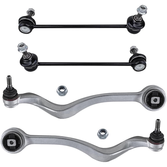 Detroit Axle - Front Control Arms Kit for 2001-2003 BMW 525i, 1997-2000 528i, 2001-2003 530i, 2 Lower Forward Control Arms with Ball Joints 2 Sway Bar End Links Replacement