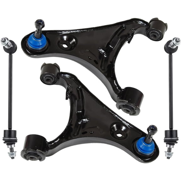 Detroit Axle - Front Control Arms Kit for 2005-2009 Land Rover LR3, 2 Upper Control Arms with Ball Joint Assembly 2 Sway Bar Links 2006 2007 2008 Replacement