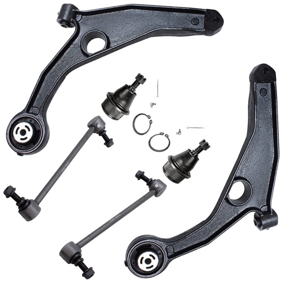 Detroit Axle - 6pc Front End Control Arms Kit for 2009-2020 Dodge Journey, 2 Lower Control Arms 2 Lower Ball Joints 2 Stabilizer Sway Bar End Links Replacement