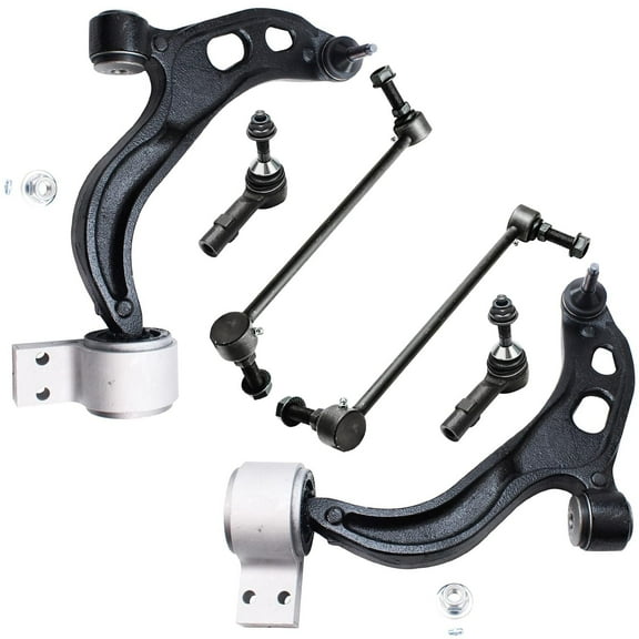 Detroit Axle - Front Control Arms Kit for 2010 2011 2012 Ford Taurus Lincoln MKS, 2 Lower Control Arms w/Ball Joints, 2 Outer Tie Rods, 2 Sway Bars Replacement