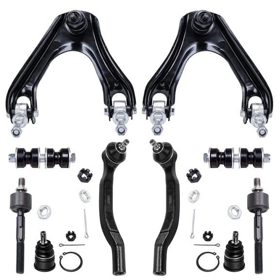 Detroit Axle - Front Control Arms Kit for 94-97 Honda Accord 95-97 Odyssey 97-99 CL 96-99 Isuzu Oasis Replacement Upper Control Arms w/Ball Joints, Sway Bar, Inner and Outer Tie Rods