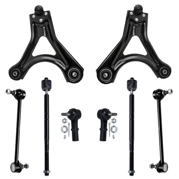 Detroit Axle - Front Control Arms Kit for 98-02 Ford Contour Mercury Cougar Mystique 2 Lower Control Arm w/Ball Joints 2 Sway Bars 4 Inner Outer Tie Rods 1999 2000 2001 Replacement