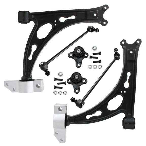 Detroit Axle - Front Control Arms Kit for Audi A3 Quattro Volkswagen Jetta Golf GTI EOS Rabbit R32, 2 Lower Control Arms 2 Lower Ball Joints 2 Sway Bars Replacement - 6pc Set