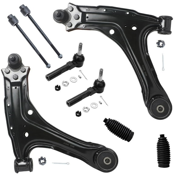 Detroit Axle - Front Control Arms Kit for Chevy Malibu Pontiac Grand Am Olds Alero Cutlass, 2 Lower Control Arm w/Ball Joints, 4 Inner Outer Tie Rods, 2 Boots, Replacement