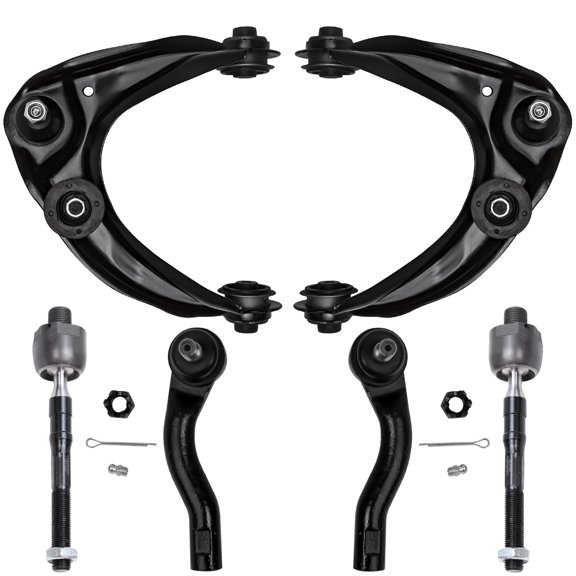 Detroit Axle - Front Control Arms Kit for Ford Fusion Lincoln MKZ Zephyr Mercury Milan, 2 Upper Control Arms 4 Inner Outer Tie Rods 2006 2007 2008 2009 Replacement