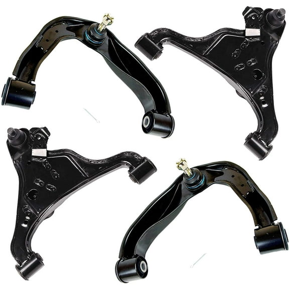 Detroit Axle - Front Control Arms for Nissan Frontier Pathfinder Xterra, 2 Upper Control Arms with Ball Joints 2 Lower Control Arms 2005 2006 2007 2008 2009 2010 2011 2012 Replacement