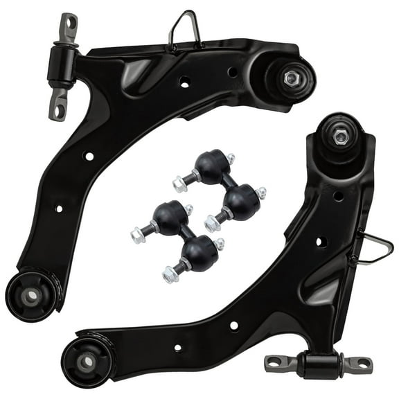 Detroit Axle - Front Control Arms Sway Bars for 01-06 Hyundai Elantra 2001 2002 2003 2004 2005 2006, 2 Lower Control Arms w/Ball Joints Assemblies 2 Sway Bar Links, Replacement for Elantra