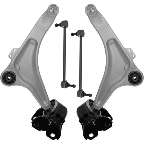 Detroit Axle - Front Control Arms Sway Bars for 2011-2017 Volvo S60, 2012-2016 S80, 2015-2017 V60, 2 Lower Control Arms with Ball Joints 2 Sway Bar End Links Replacement