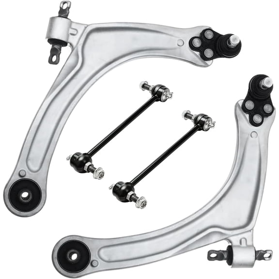 Detroit Axle - Front Control Arms Sway Bars for Chevrolet HHR Cobalt, 2 Lower Control Arms with Ball Joints 2 Sway Bar End Links Replacement Suspension Kit