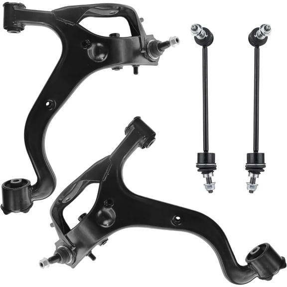 Detroit Axle - Front Control Arms Sway Bars Kit for 2005-2009 Land Rover LR3, 2 Lower Control Arms with Ball Joint Assembly 2 Sway Bar Links 2006 2007 2008 Replacement