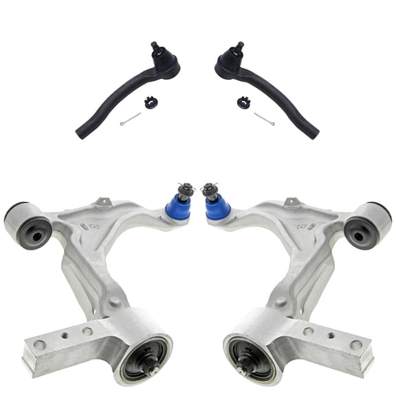 Detroit Axle - Front Control Arms Tie Rods for Acura 2007-2013 MDX 2010-2013 ZDX Lower Control Arms with Ball Joints Assembly Outer Tie Rod Ends Replacement