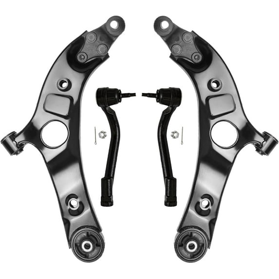 Detroit Axle - Front Control Arms Tie Rods for Hyundai 2015-2018 Santa Fe, 2015-2019 Santa Fe XL, Lower Control Arms Ball Joints Assembly Outer Tie Rod Ends 2016 2017 Replacement