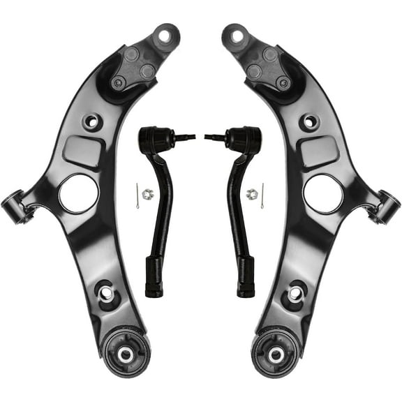 Detroit Axle - Front Control Arms Tie Rods for Hyundai 2015-2018 Santa Fe, 2015-2019 Santa Fe XL, Lower Control Arms Ball Joints Assembly Outer Tie Rod Ends 2016 2017 Replacement