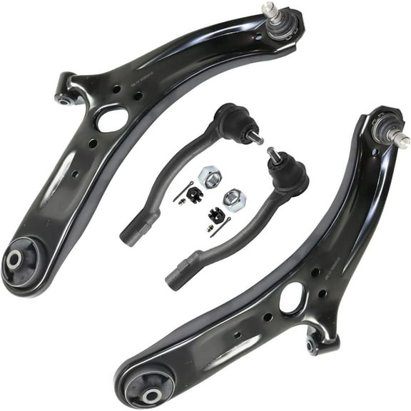 Detroit Axle - Front Control Arms Tie Rods Kit for 2012-2017 Kia Rio Lower Control Arms with Ball Joints Outer Tie Rod Ends 2013 2014 2015 2016 Replacement