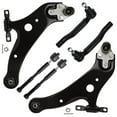 thumbnail image 1 of Detroit Axle - Front Control Arms Tie Rods Kit for Toyota 2011-2020 Sienna, 2 Lower Control Arms with Ball Joint 4 Inner Outer Tie Rod Ends 2012 2013 2014 2015 2016 2017 2018 2019 2020 Replacement, 1 of 7