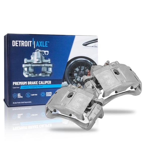 Detroit Axle - Front Brake Calipers for Chevy Silverado 2500 HD 3500 HD GMC Yukon XL Savana 2500 3500 Cadillac Deville DTS Brake Calipers w/Bracket