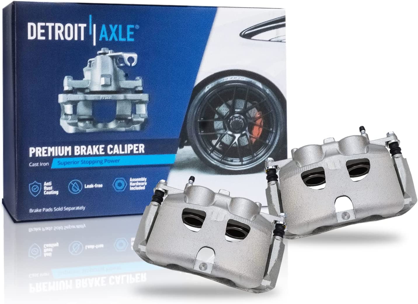 Detroit Axle Front Disc Brake Calipers w/Bracket Replacement for Ford