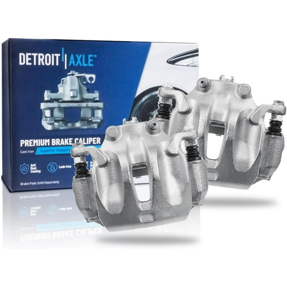Detroit Axle - Front Disc Brake Calipers w/Brackets Replacement for 2003 2004 2005 2006 2007 2009 2010 2011 Nissan Murano - 2pc Set