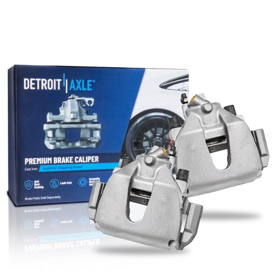 Detroit Axle - Front Disc Brake Calipers w/Brackets Replacement for 2005-2013 Mazda 3 Sport 2.0L