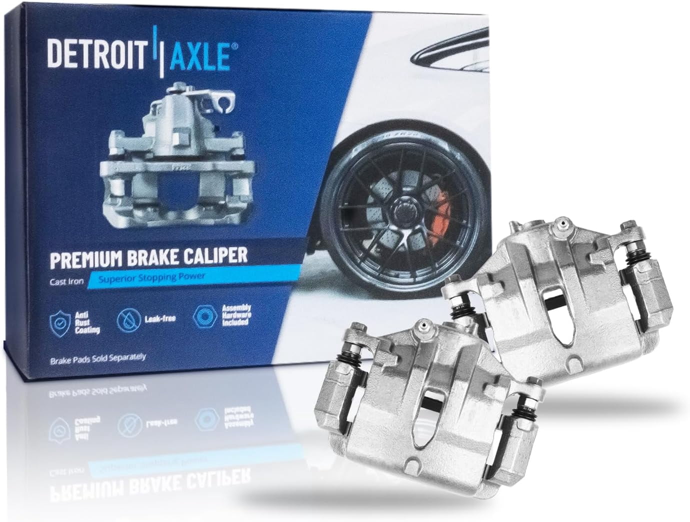 Detroit Axle - Front Disc Brake Calipers w/Brackets Replacement for 2011-2015 Hyundai Tucson Kia Sportage - 2pc Set
