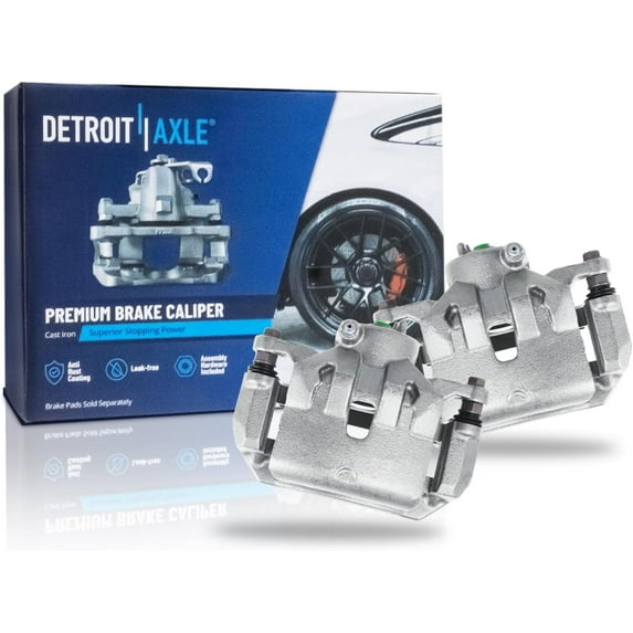 Detroit Axle - Front Disc Brake Calipers w/Brackets Replacement for 2012 Hyundai Veloster - 2pc Set