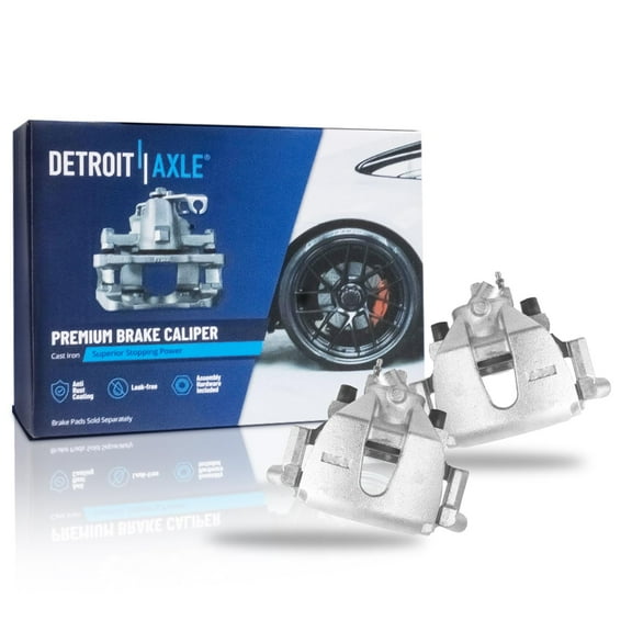 Detroit Axle - Front Disc Brake Calipers w/Brackets Replacement for Mazda 3 Volvo C30 C70 S40 V50