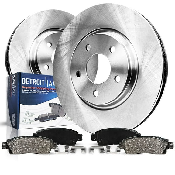 Detroit Axle - Front Disc Brake Rotors & Ceramic Brake Pads for 14-20 Nissan Rogue 17-22 Rogue Sport: 11.65 inch Front Rotors