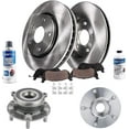 thumbnail image 1 of Detroit Axle - Front Disc Brake Rotors Ceramic Brake Pads + Wheel Hubs and Bearing for 2014-2021 Mazda 6 2015 2016 2017 2018 2019 Replacement, 1 of 5