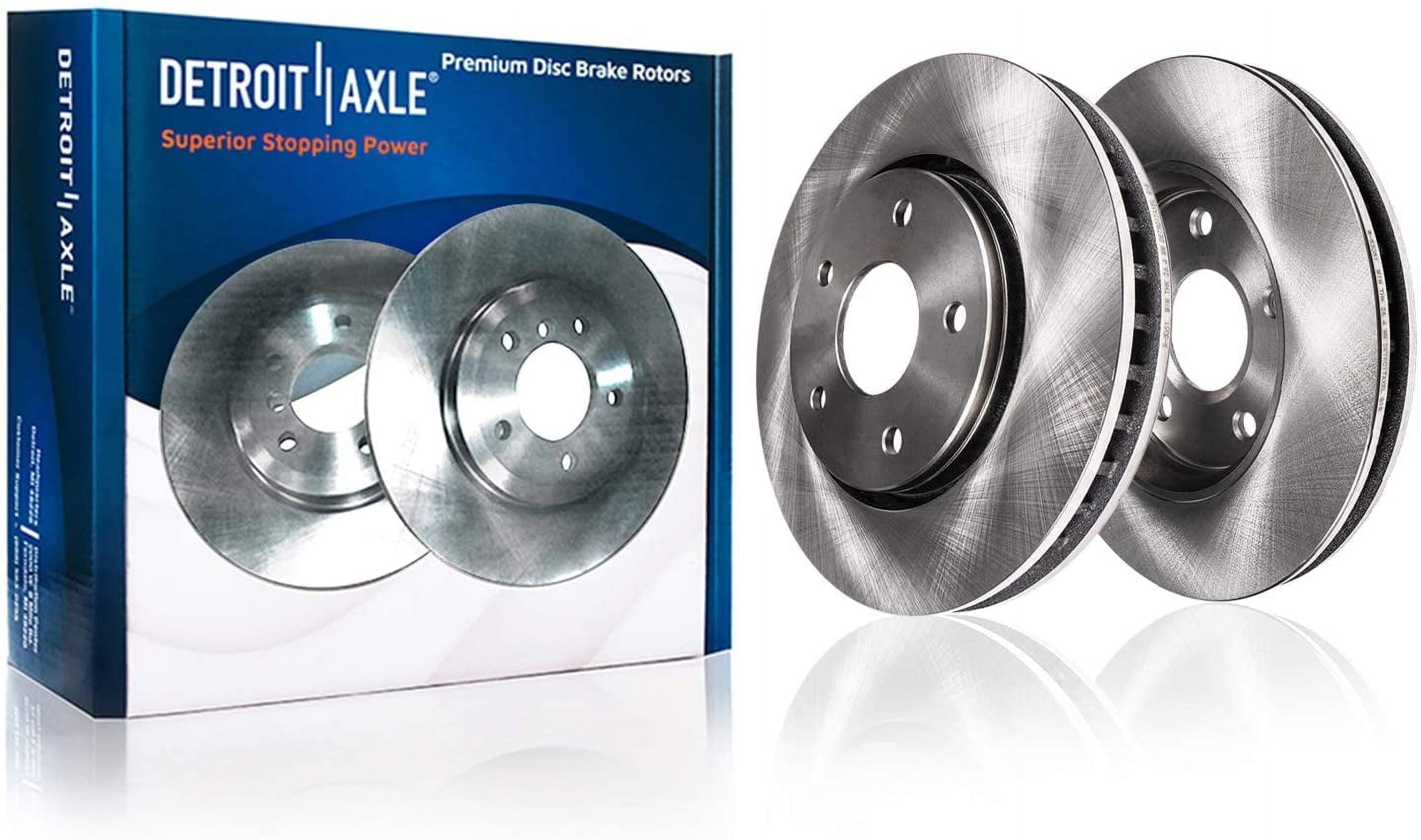 Detroit Axle - Front Disc Brake Rotors for 11-20 Hyundai Elantra, 14-24 Kia Forte Forte5, 13-20 Elantra GT, 18-23 Kona, 12-21 Veloster, 20-26 Venue, 14-25 Soul 21-25 Seltos: 11.02 inch Rotor