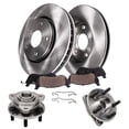 thumbnail image 1 of Detroit Axle - Front Disc Brake Rotors Pads Wheel Hub Bearings for 2001-2006 Dodge Stratus Sebring 2002 2003 2004 2005 Replacement, 1 of 5