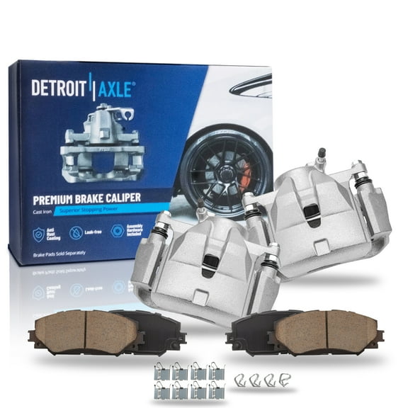 Detroit Axle - Front Disc Calipers Ceramic Brake Pads Replacement for 2012-2017 Toyota RAV4 Prius V Scion xB Lexus HS250h