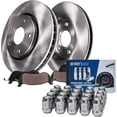 thumbnail image 1 of Detroit Axle - Front Brake Kit for Chevrolet Blazer S10 GMC Jimmy Sonoma Isuzu Hombre Oldsmobile Bravada, Disc Brake Rotors Ceramic Brake Pads Wheel Lug Nuts, 1 of 6