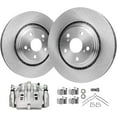 thumbnail image 1 of Detroit Axle - Front Disc Rotors & Left Brake Caliper Replacement for Toyota Highlander Lexus RX350 NX300 NX300h RX450h NX200t - 3pc Set Fits select: 2013,2015 LEXUS RX 350 BASE/350 F-SPORT, 1 of 4