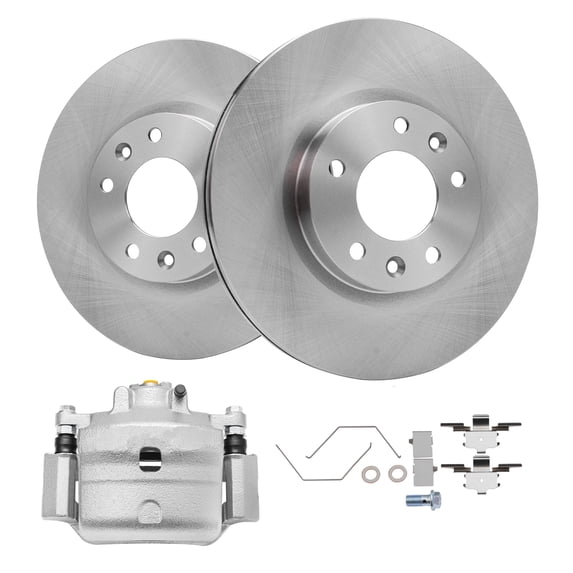 Detroit Axle - Front Disc Rotors Left Brake Caliper Replacement for 2006-2012 Ford Fusion Mazda 6 Lincoln MKZ Zephyr Mercury Milan