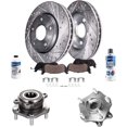 thumbnail image 1 of Detroit Axle - Front Drilled Rotors Brake Pads Wheel Bearing & Hubs for 14-20 Nissan Rogue 17-22 Rogue Sport: 11.65 inch Front Rotor, 1 of 5