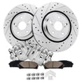 thumbnail image 1 of Detroit Axle - Front Drilled Slotted Brakes and Rotors Brake Pads Brake Calipers Replacement for Lexus NX300H Fits select: 2015 LEXUS RX 350 BASE/350 F-SPORT, 2010-2012 LEXUS RX 350, 1 of 6