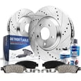 thumbnail image 1 of Detroit Axle - Front Drilled Slotted Brakes and Rotors Brake Pads Replacement for Ford Fusion Mazda 6 Fits select: 2006-2012 FORD FUSION SE, 2007-2012 LINCOLN MKZ, 1 of 8