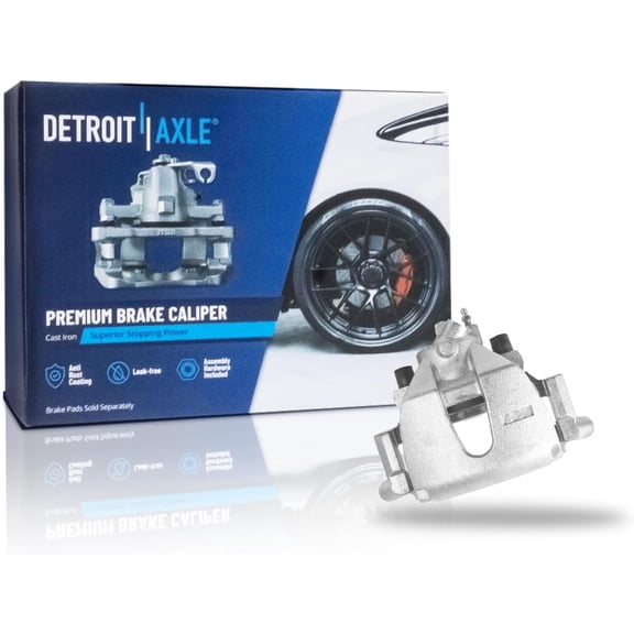 Detroit Axle - Front Driver Side Disc Brake Caliper w/Bracket Replacement for Mazda 3 Volvo C30 C70 S40 V50