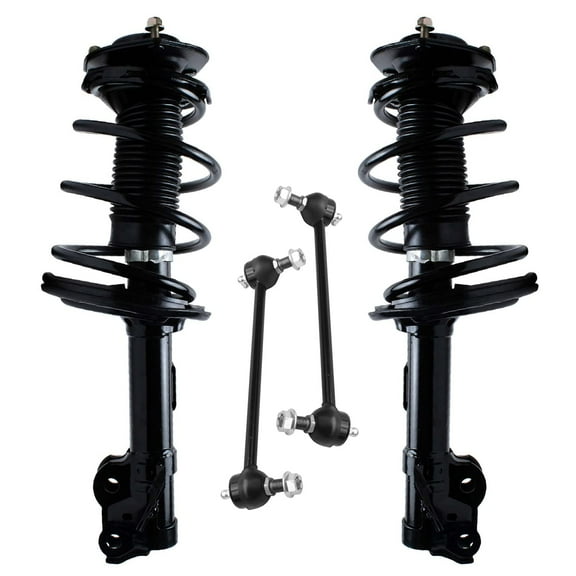 Detroit Axle - Front Driver and Passenger Side Complete Coil Spring Strut Assembly Sway Bars Replacement for 2012 2013 2014 Toyota Camry No SE Models