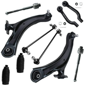 Detroit Axle - Front End 10pc Suspension Kit for 2008-2013 Nissan Rogue 2014 2015 Rogue Select 2 Front Lower Control Arms 2 Sway Bars 4 Inner Outer Tie Rods 2009 2010 2011 2012 Replacement 2 Boots
